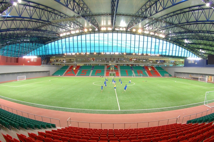 Fussball-Anlage Aspire Trainingszentrum, Katar, mit Kunstrasen