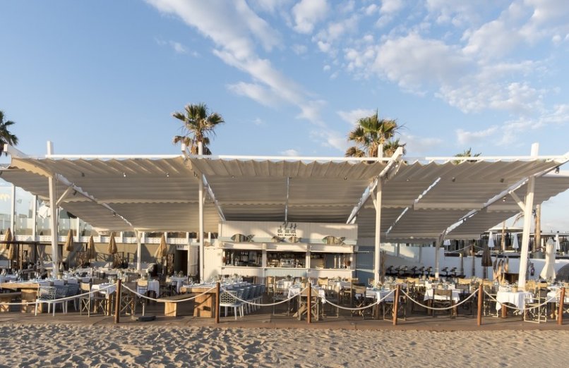 Valence, Espagne, restaurant de plage