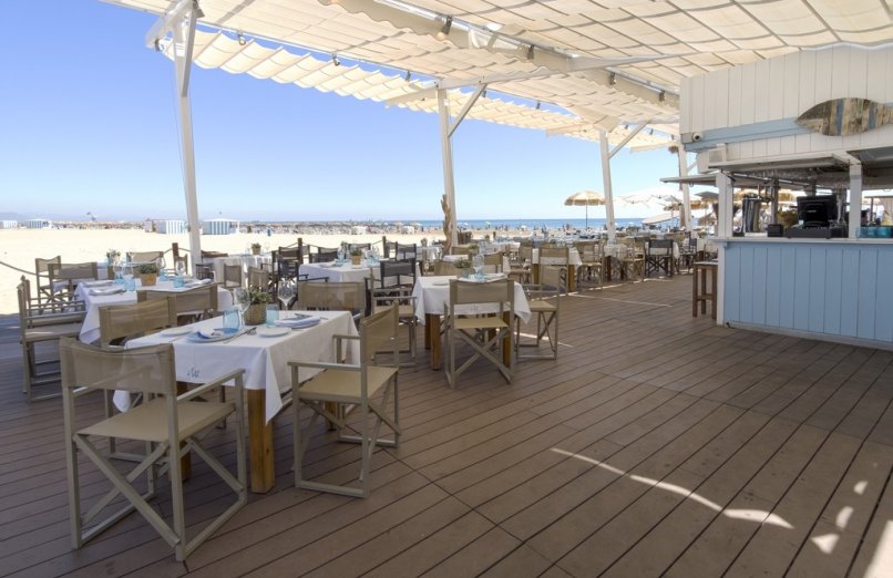 Valence, Espagne, restaurant de plage