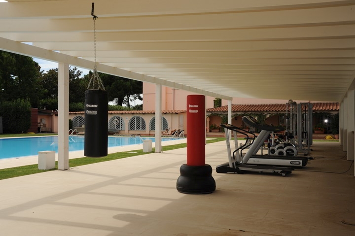 Parkhotel Mancini, salle de sport extérieure, Rome, Italie