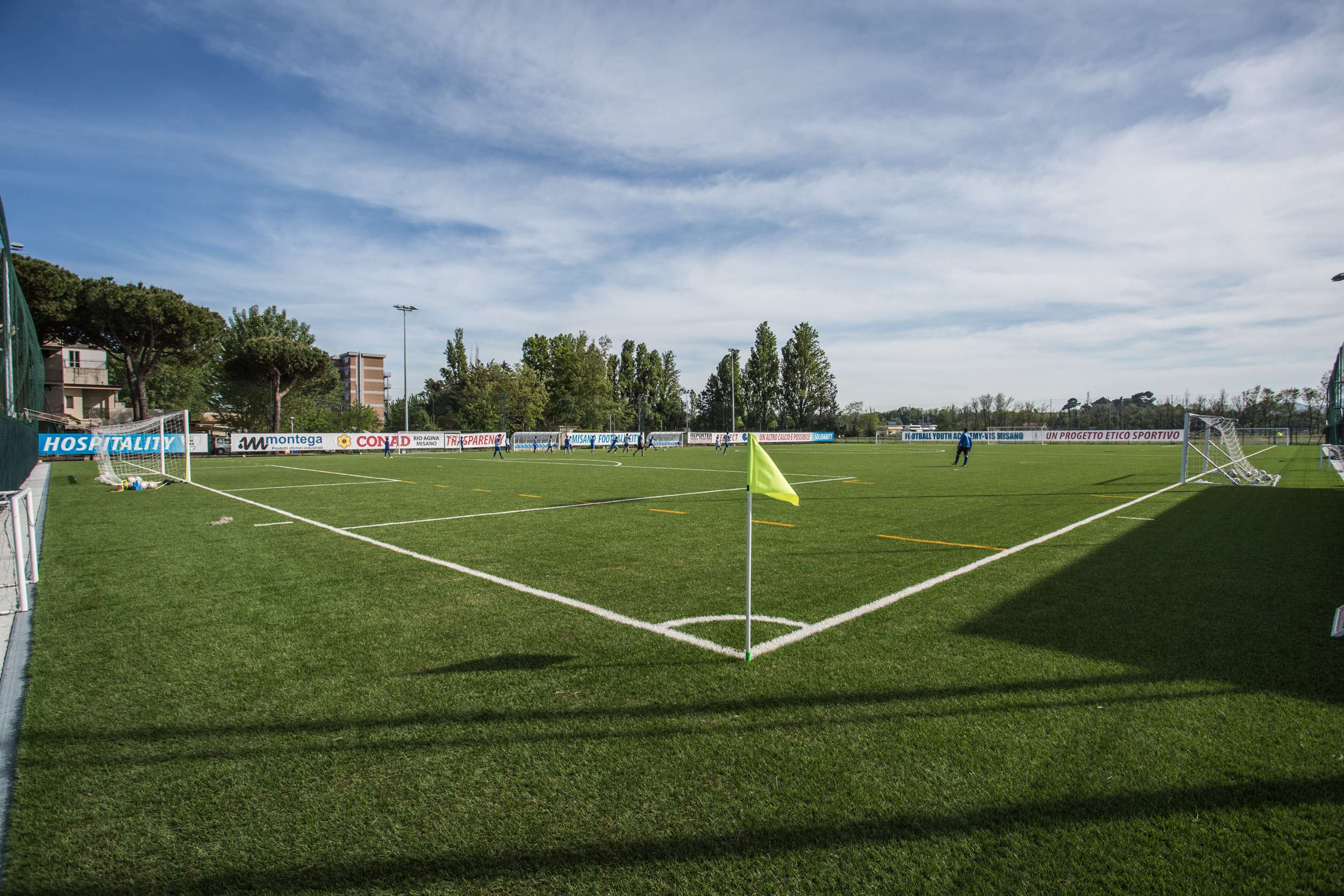 Terrain de football Adria Misano, Italie, avec gazon naturel