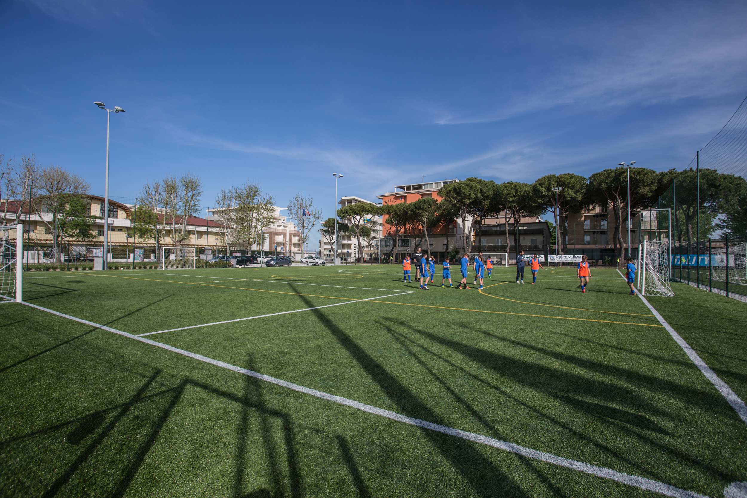 Terrain de football Adria Misano, Italie, avec gazon naturel
