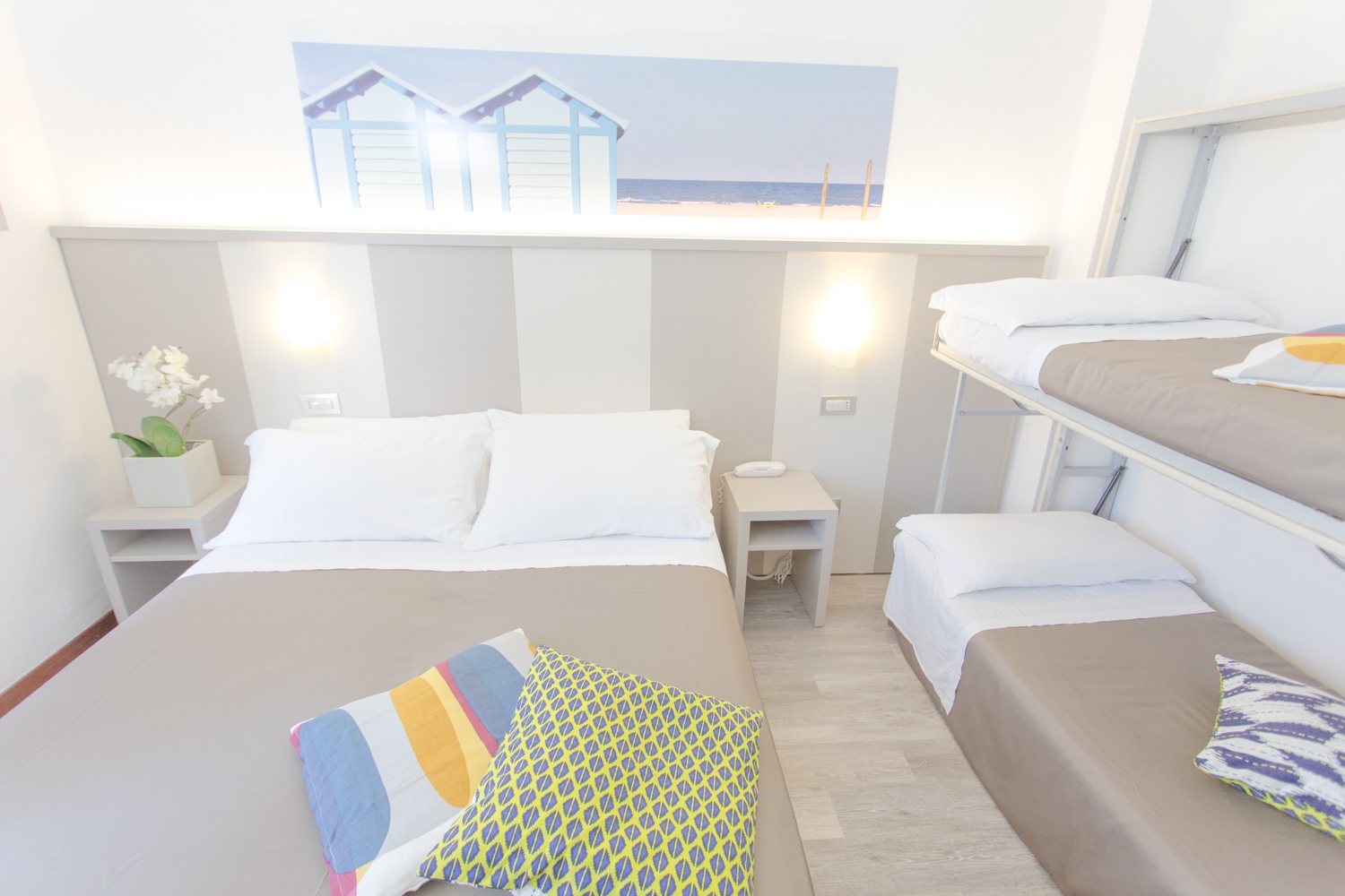 Hôtel Major, chambre quadruple, Cattolica, Italie