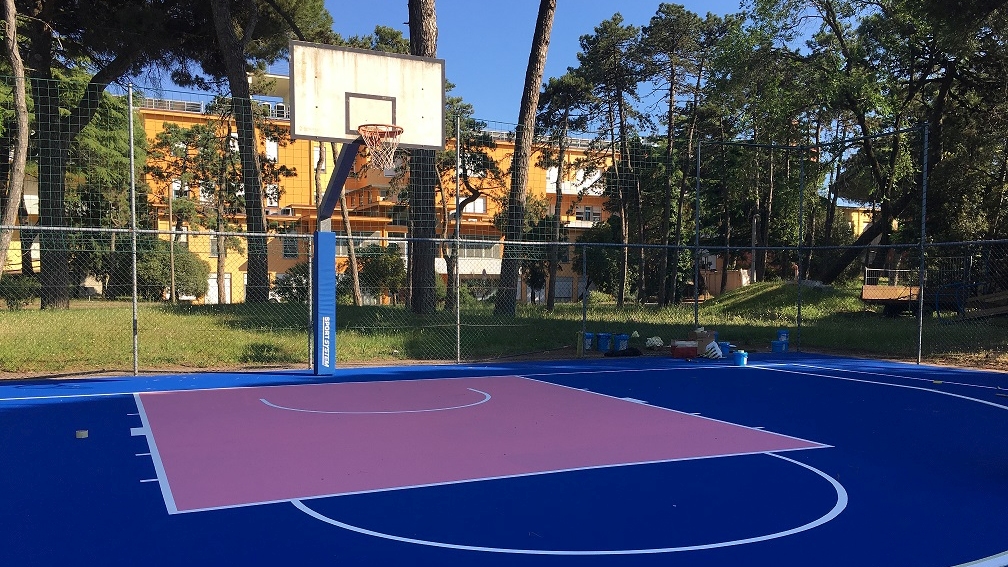 Bella Italia EFA Village, terrain de basket, Lignano Sabbiadoro, Udine, Italie