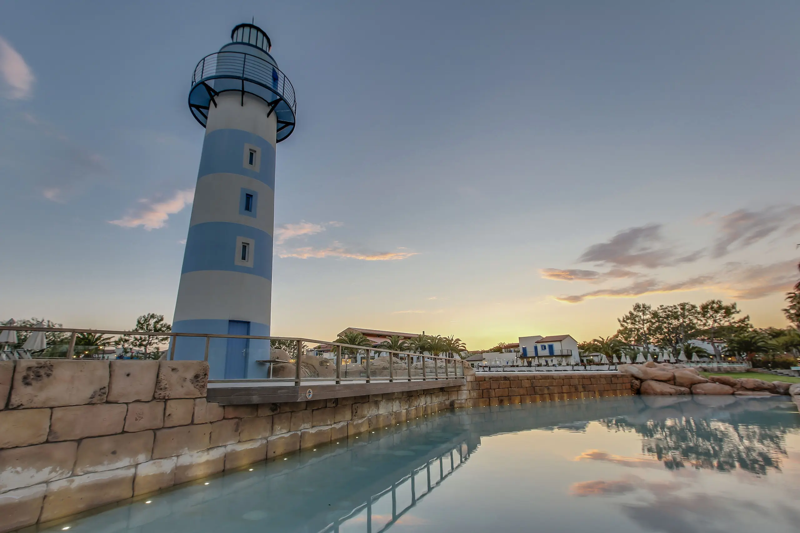 Cambrils Park Bungalows, Leuchtturm, Sonnenuntergang, Cambrils/Salou, Spanien