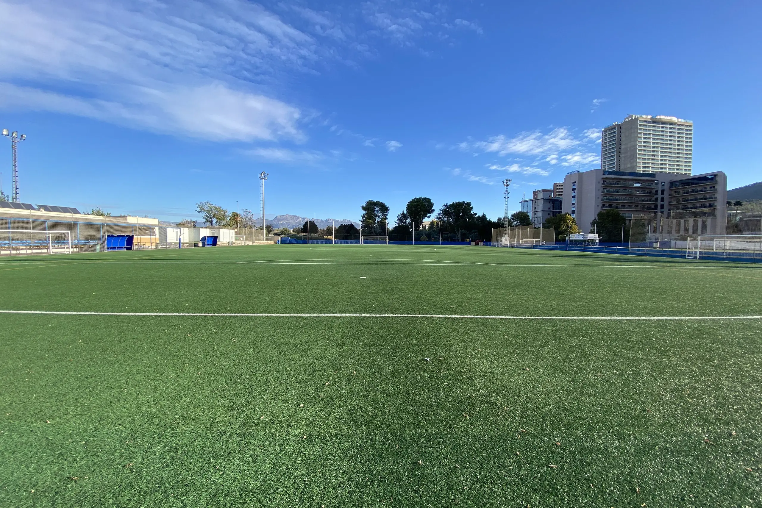 Fussball-Anlage Rincon de Loix, Spanien, mit Kunstrasen