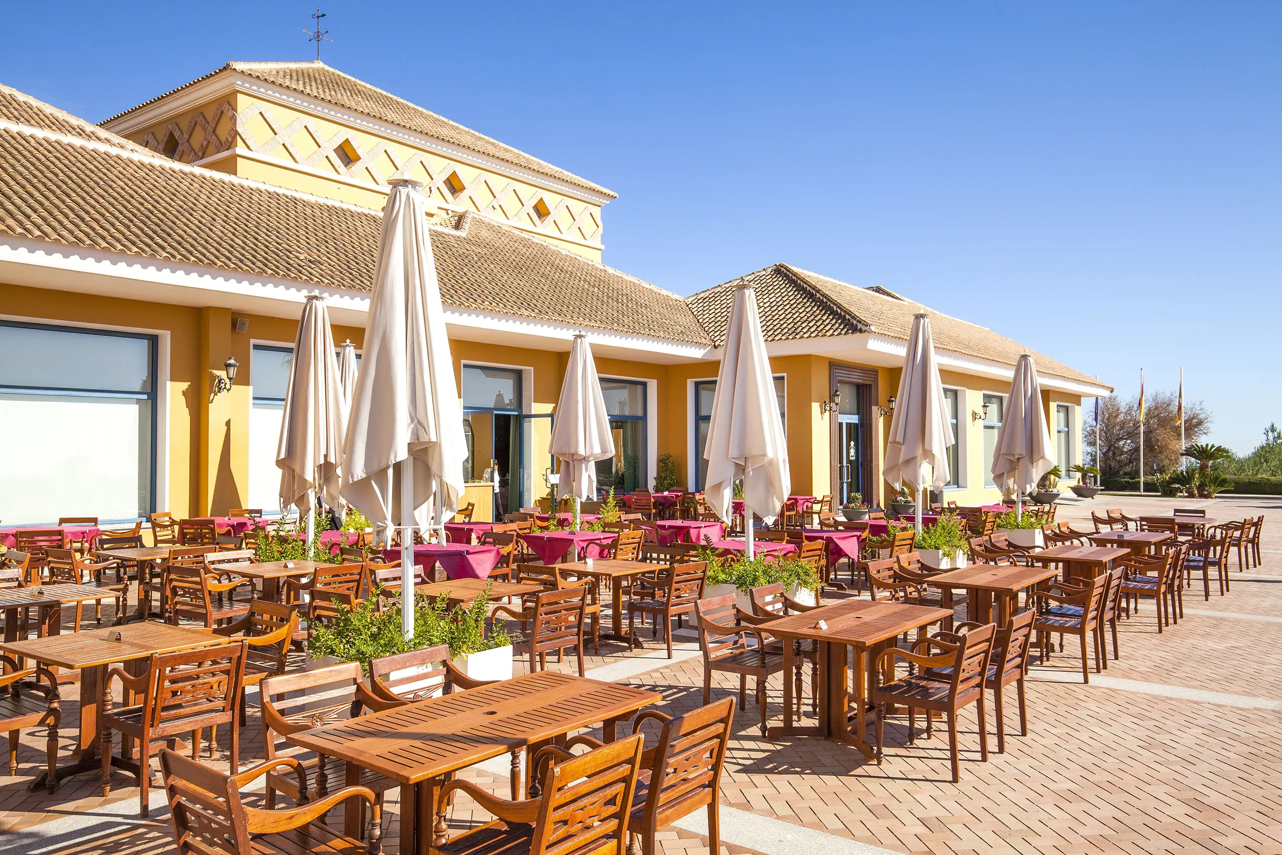 Real Club de Golf Campoamor Resort, Terrasse, Orihuela, Spanien