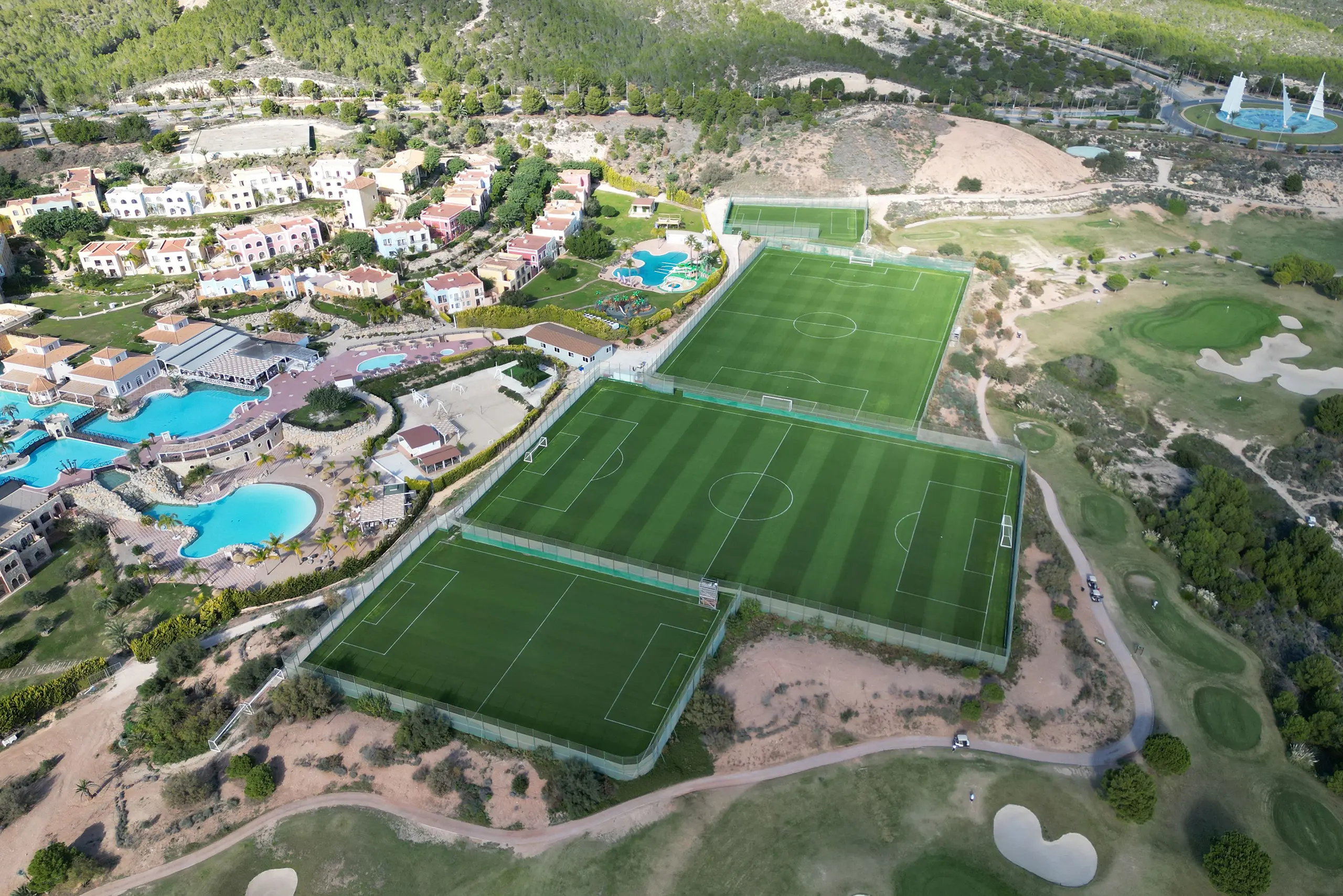 Fussball-Anlage Meliá Villaitana, Naturrasen, Benidorm, Spanien