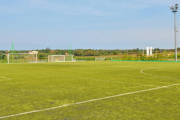 Fussball-Anlage Umag, Kroatien, mit Naturrasen