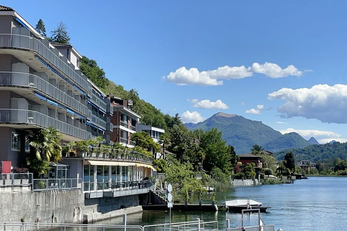 Hotel Tresa Bay, Aussenansicht, Ponte Tresa, Schweiz