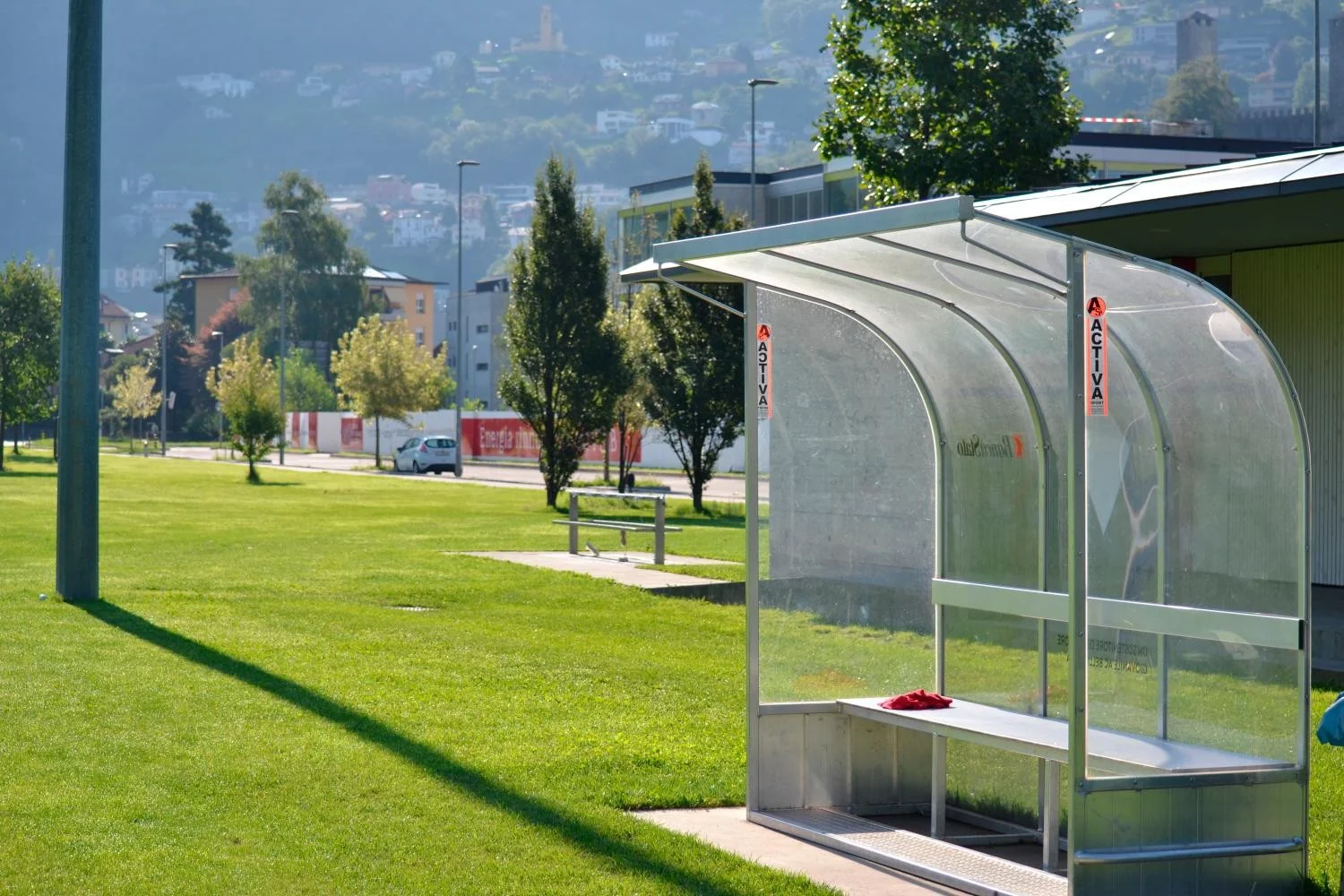Fussball-Anlage Bellinzona Sport, Schweiz, mit Naturrasen