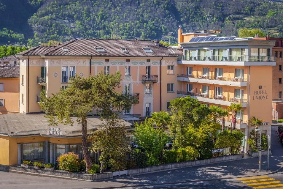 Hotel Unione Bellinzona, Aussenansicht, Bellinzona, Schweiz