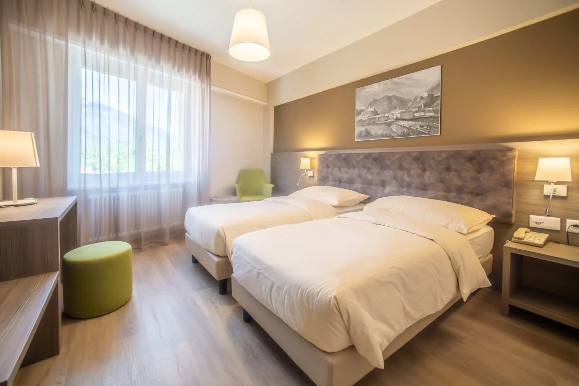 Hotel Unione Bellinzona, Zweibettzimmer, Bellinzona, Schweiz