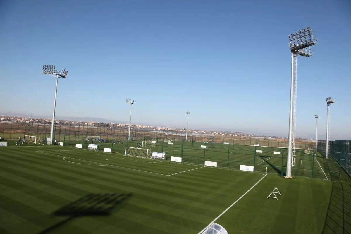 Miracle Resort Hotel soccer field, Turkey, with natural grass, near the sea
