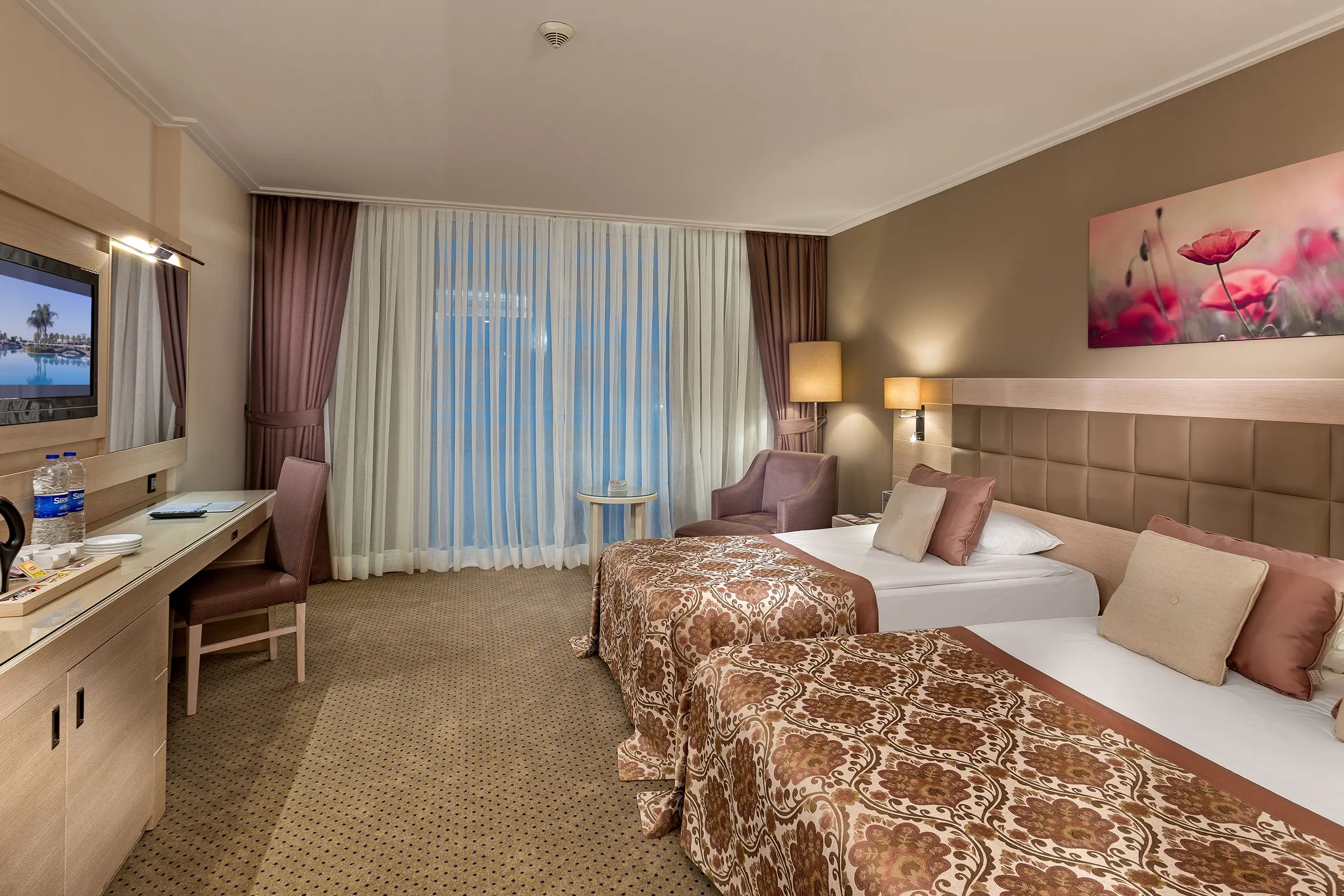 Miracle Resort Hotel, Twin Room, Lara, Turkey