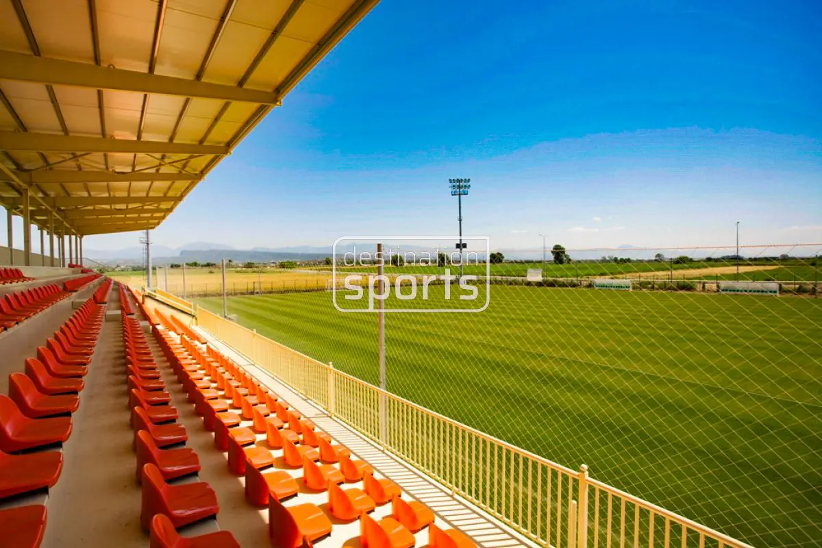 Side Star Resort soccer field, Turkey, with natural grass, near the sea