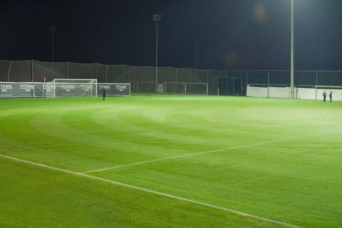 Titanic Sports Complex soccer facility, Turkey, with natural grass, near the sea