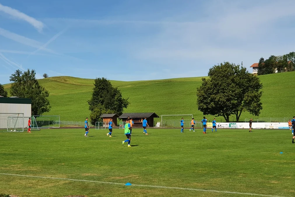 Soccer facility in Oberstaufen, Germany, with natural grass