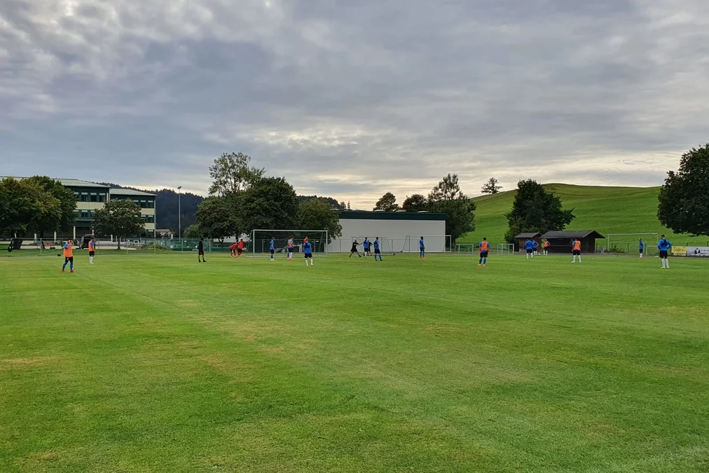 Soccer facility in Oberstaufen, Germany, with natural grass