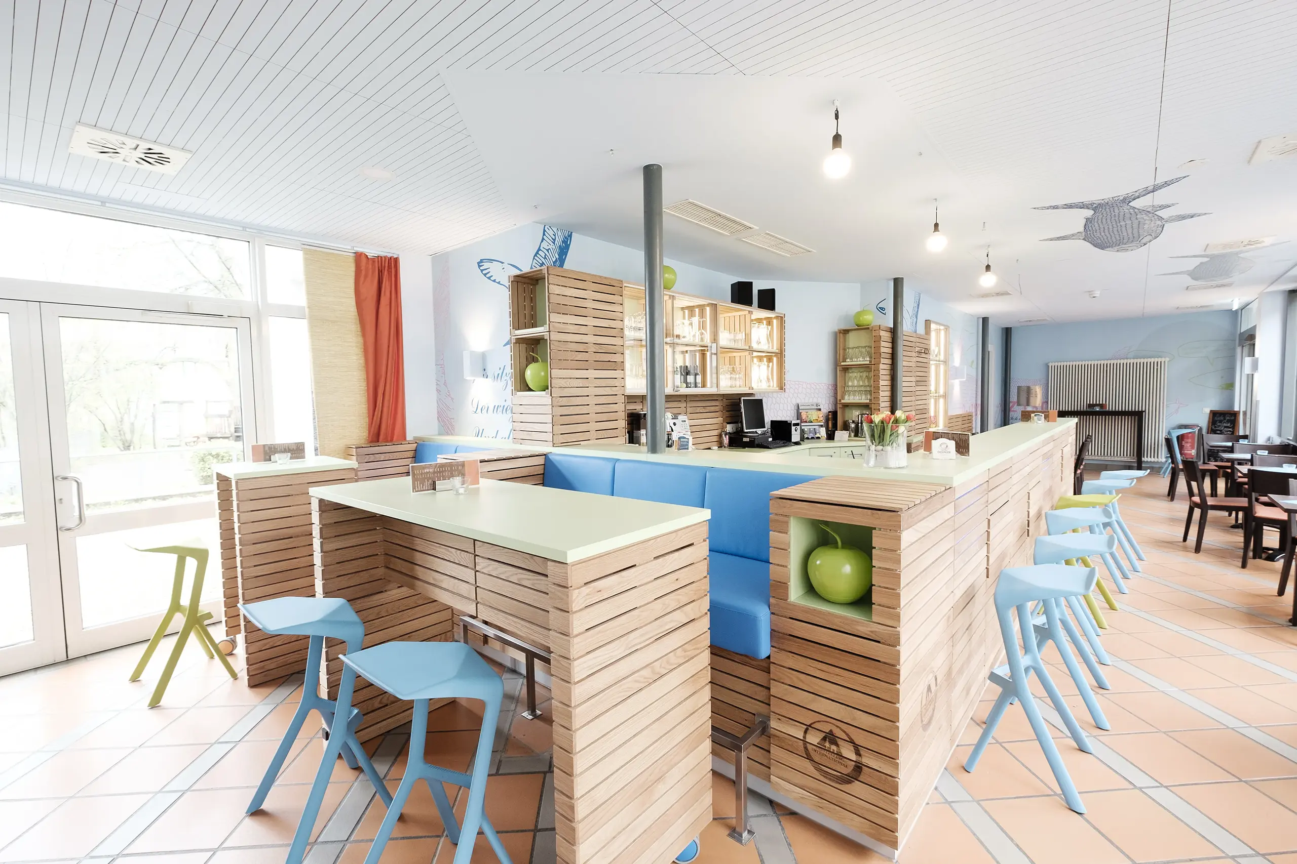 Lindau Youth Hostel, dining area, Lindau, Germany