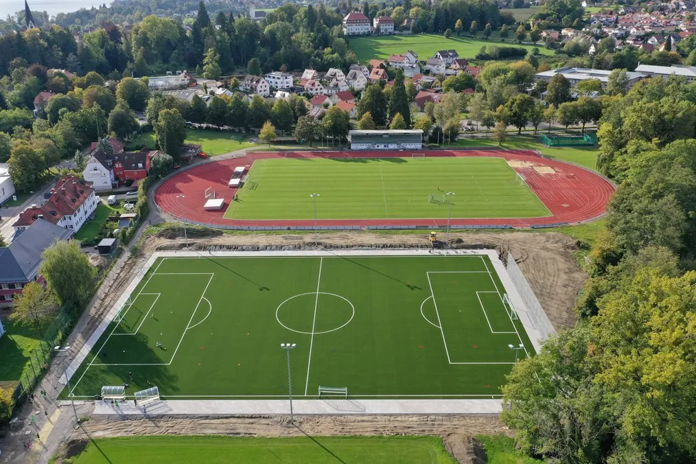 Soccer facility in Lindau, Germany, with natural grass
