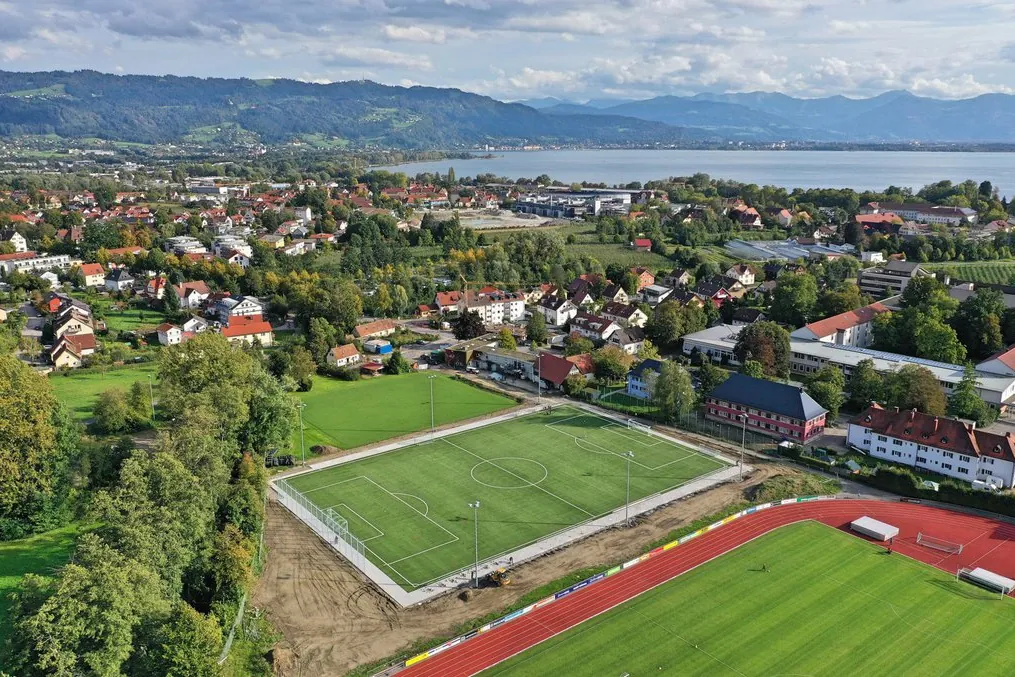 Soccer facility in Lindau, Germany, with natural grass