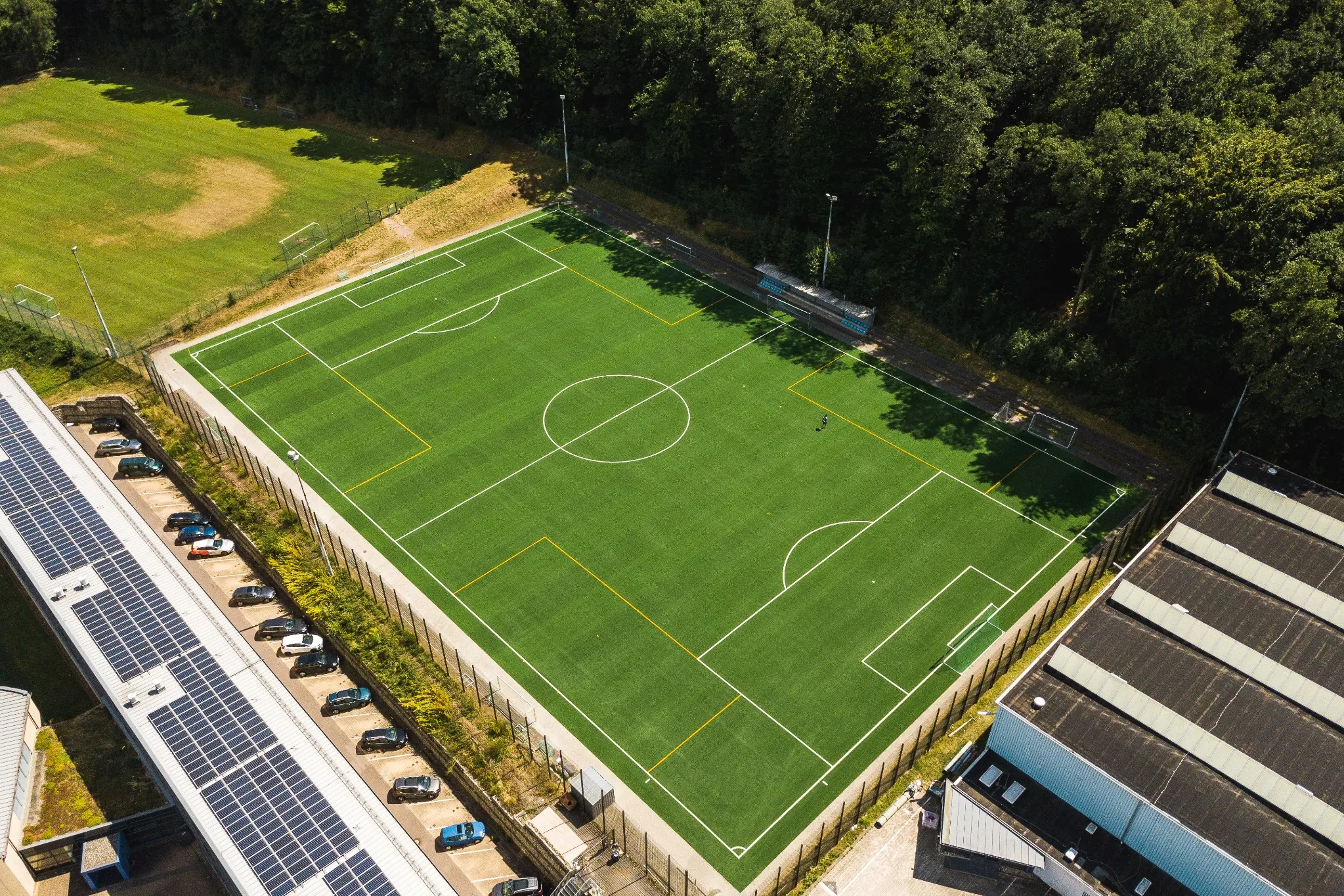 Soccer facility Sportcampus Saar, Germany, with artificial grass