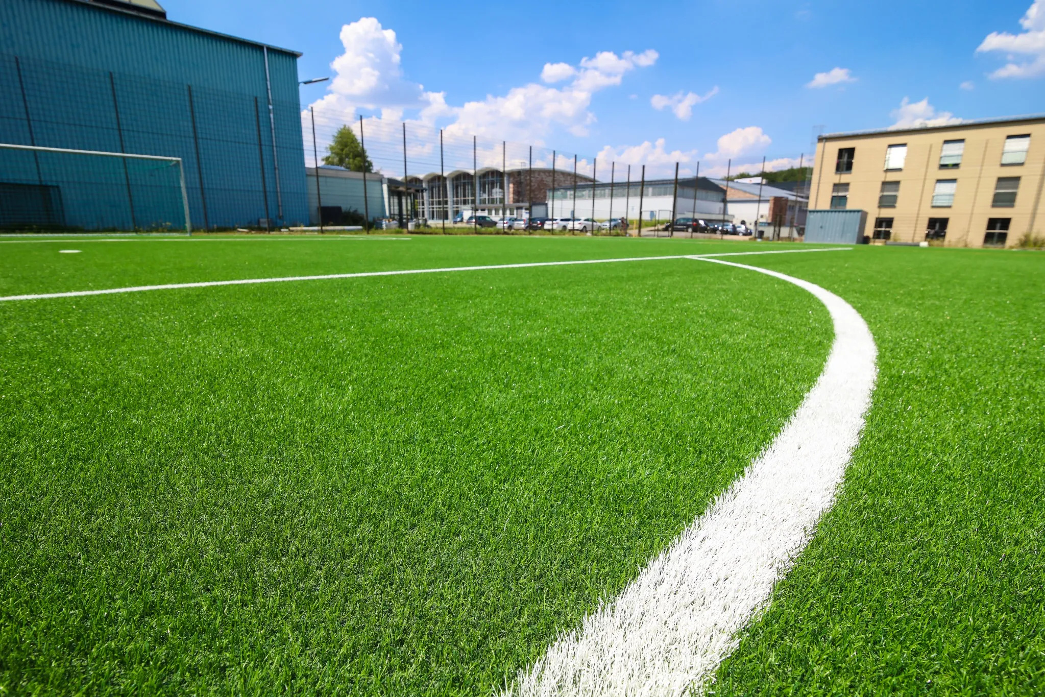 Soccer facility Sportcampus Saar, Germany, with artificial grass