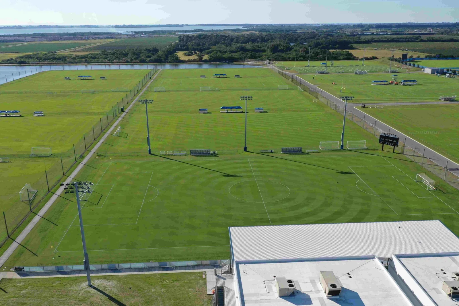 Fussball-Anlage Bradenton, USA, mit Naturrasen
