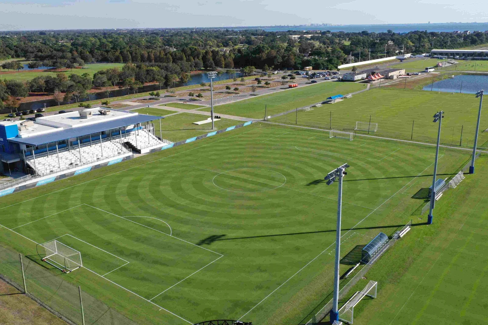 Fussball-Anlage Bradenton, USA, mit Naturrasen
