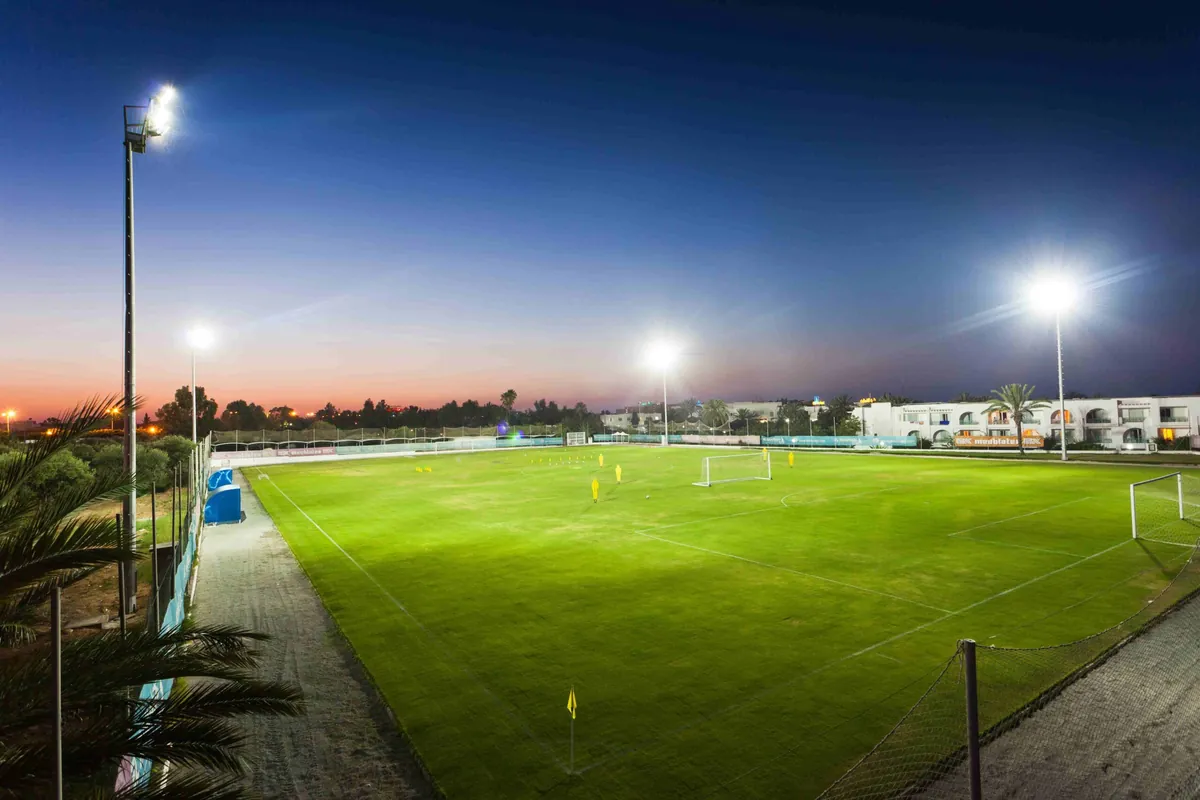 Fussball-Anlage Port El Kantaoui, Tunesien, mit Naturrasen, nähe Meer